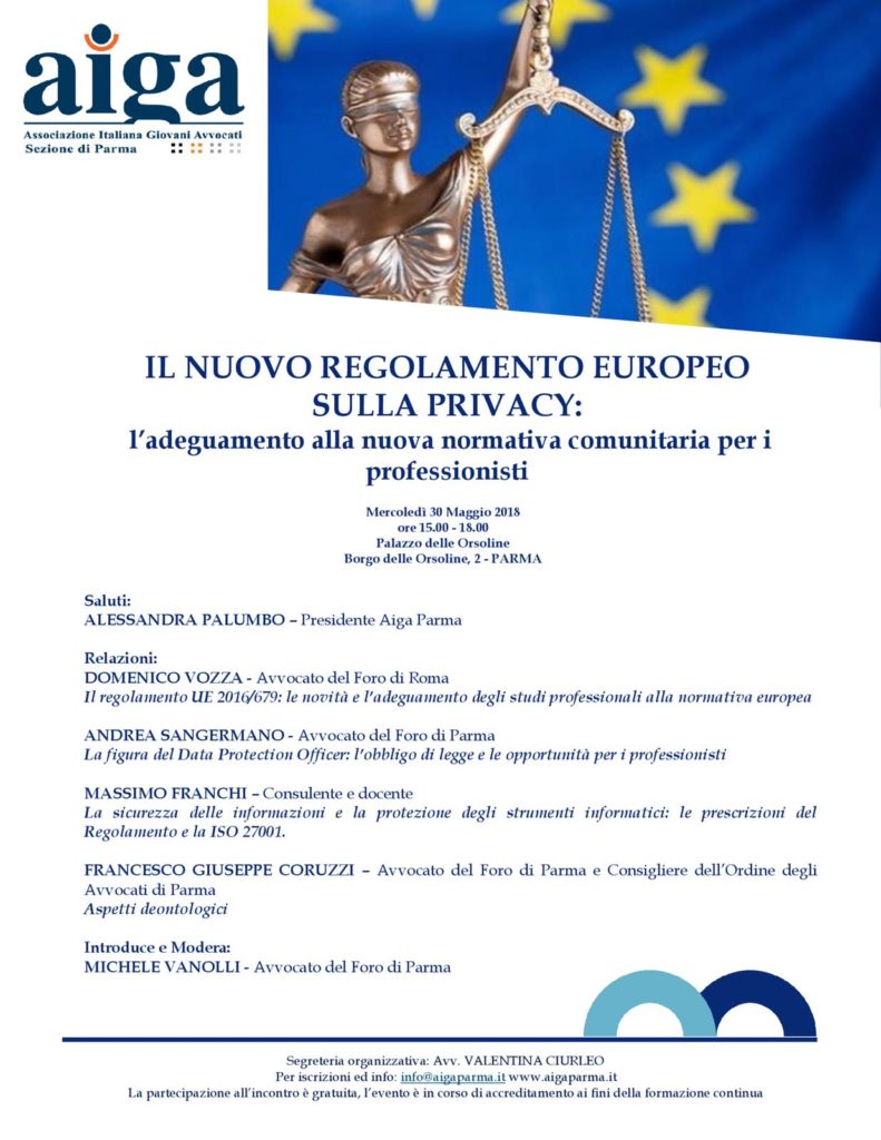 Il nuovo regolamento europeo sulla privacy
